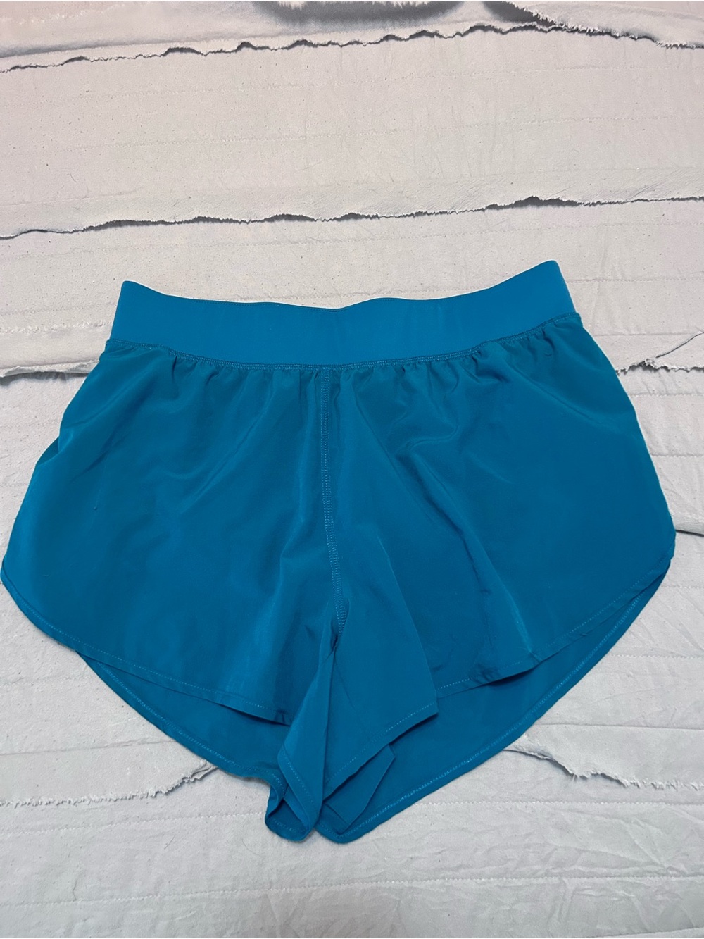 Smooth Feel Women's Athletic Running Shorts in Teal Blue, size M